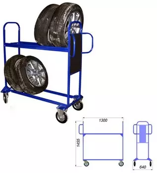 Мобильный стеллаж для автомобильных колес Hercules 4417