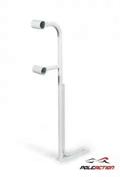 Модель №16 - стойка балетногостанка Poleaction двухуровневого Грация (белый) 543