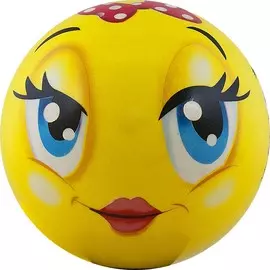 Мяч детский Palmon Funny Faces DS-PP 203 D=12 см, желтый