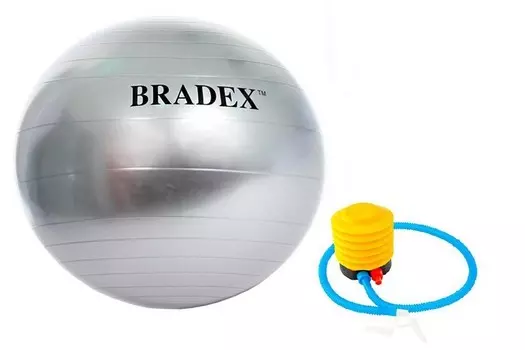 Мяч для фитнеса d55cм Bradex Фитбол-55 с насосом SF 0241