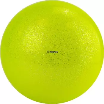 Мяч для художественной гимнастики d19см Torres ПВХ AGP-19-03 желтый с блестками