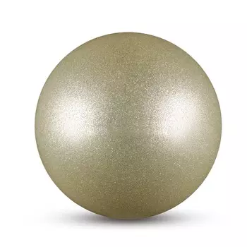 Мяч для художественной гимнастики металлик d15 см Indigo IN119 с блеcтками серебряный