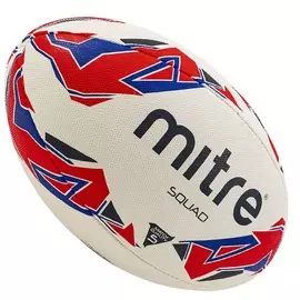 Мяч для регби Mitre Squad BB1152WP4 бело-сине-красный