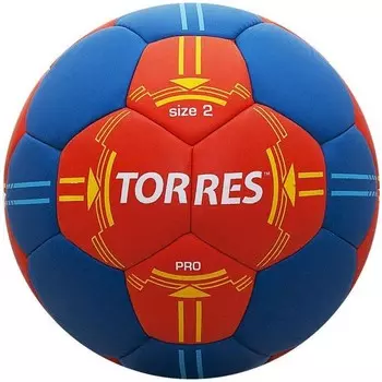 Мяч гандбольный Torres PRO H30062 (р.2) матчевый, оранж/син.