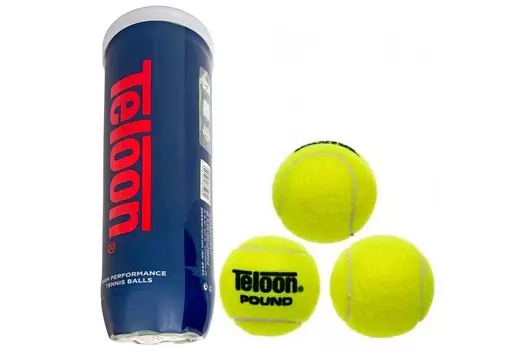Мячи для большого тенниса Teloon Pro+ pound 3 штуки (в тубе) E43310