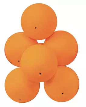Мячи для настольного тенниса Atemi 1*, пластик, 40+, оранж., 6 шт., ATB101