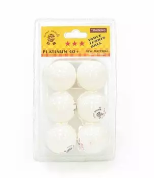 Мячи Giant Dragon Training Platinum 3* New белый (6шт, в блистере)