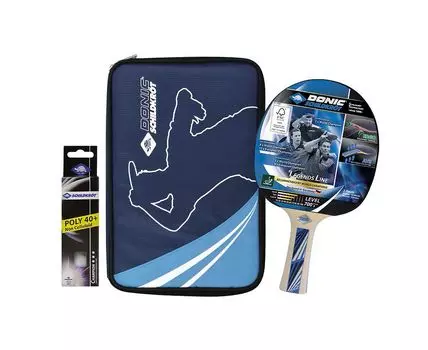 Набор (1 ракетка, 3 мяча Champion 3* 40+, чехол) Donic LEGENDS 700 788489