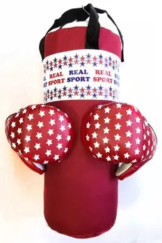 Набор боксерский Real Sport Мини RS150 красный