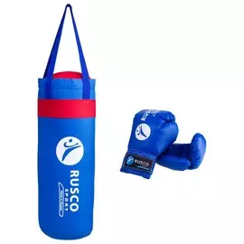 Набор для бокса Rusco 6oz, к/з, синий