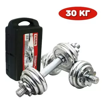 Набор гантелей в кейсе York 2х15 кг B25617 хром