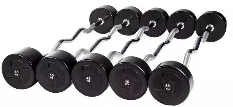Набор изогнутых штанг (шаг 5 кг, 5 шт) POWER Profi-Fit 35-55 кг