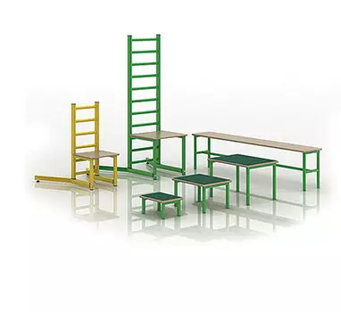 Набор оборудования для ЛФК (стул, скамейка, скамейки-вкладыши) Dinamika ZSO-002435