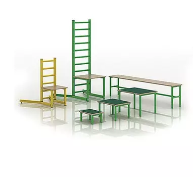 Набор оборудования для ЛФК (стул, скамейка, скамейки-вкладыши) Hercules 4537