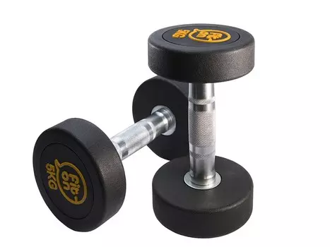 Набор обрезиненных гантелей 10 пар, 27,5-50 кг FitOn BT-006/27,5-50