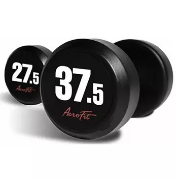 Набор обрезиненных гантелей от 27,5 до 37,5кг Aerofit AFDB27.5-37.5 черный
