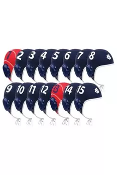 Набор шапочек для водного поло Mad Wave Waterpolo set 15 M0597 03 15 04W синий