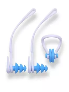Набор силиконовые беруши и зажим Atemi TWPK1LP сиренево-голубой