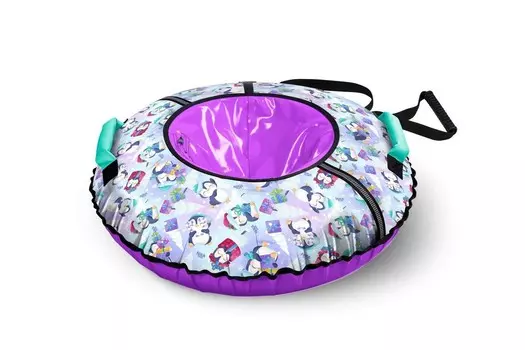 Надувная ватрушка (тюбинг) 85см Ника ТБ2К-85/П С пингвинами, с автокамерой