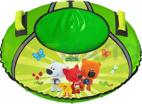 Надувная ватрушка (тюбинг) Ника 90см Ми-ми-миишки зеленый с автокамерой ТБ1-90/ММ