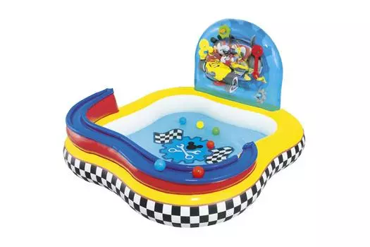 Надувной детский бассейн Bestway игровой центр Микки Маус 157х157х94 см, 91015