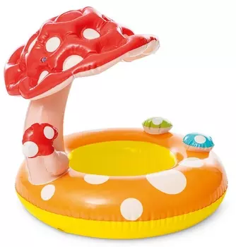 Надувной круг 69см, с навесом, от 1 до 2 лет Intex Гриб 56574