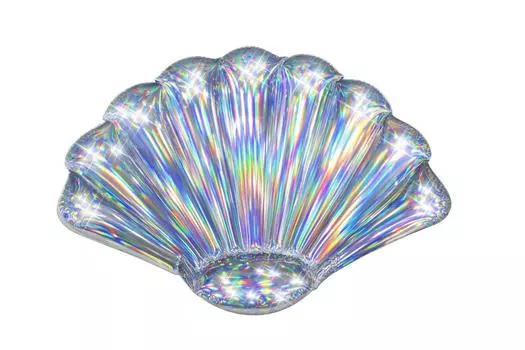 Надувной матрас-плот для плавания Bestway 185х114см Радужная ракушка до 90кг 43414