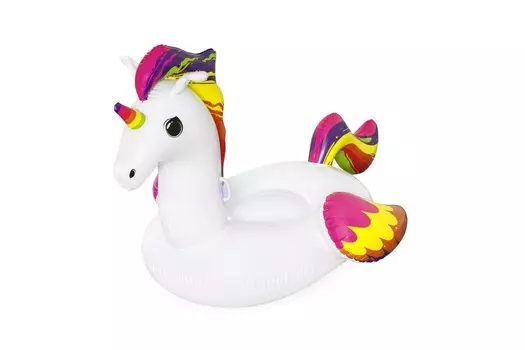 Надувной матрас-плот для плавания Bestway 224х164см quot;Единорог quot; с ручками, до 90кг 41113