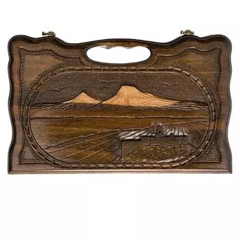 Нарды резные Haleyan Арарат с ручкой 40