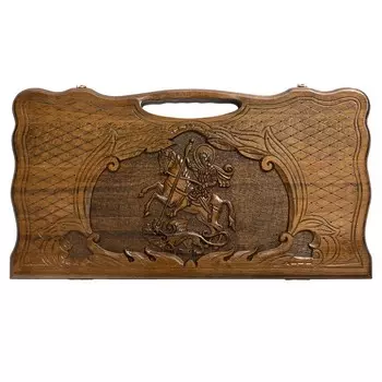 Нарды резные Haleyan Георгий Победоносец kh012