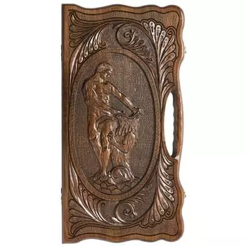 Нарды резные Haleyan Самсон с ручкой kh014