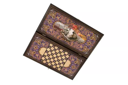 Нарды + шашки Сирия Волк большие rasvol60