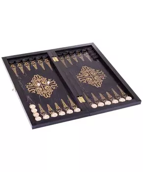 Нарды средние Тигры 060-12 черно-золотой