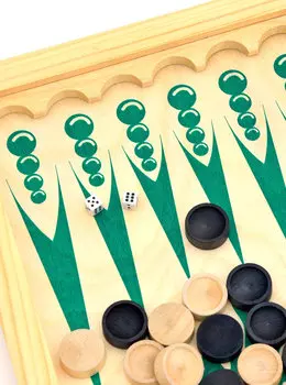 Нарды средние Чертики зеленые 026-10