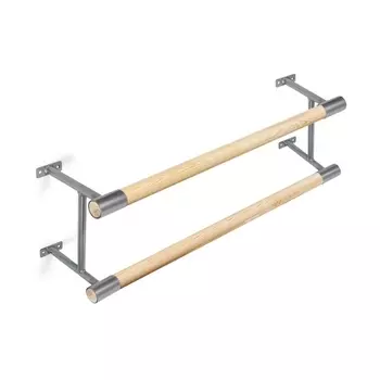 Настенный двухуровневый балетный станок Poleaction Classic HOME 514