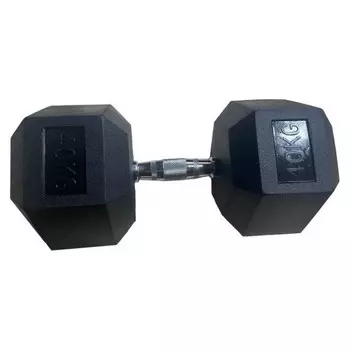 Обрезиненная гексагональная гантель 40кг Inex Hex Dumbbell TF-D2017-40 черный