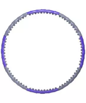 Обруч массажный разборный Star Fit HH-107, двухрядный, серый/фиолетовый