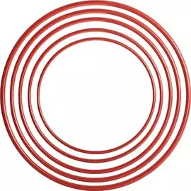 Обруч пластмассовый d60см красный