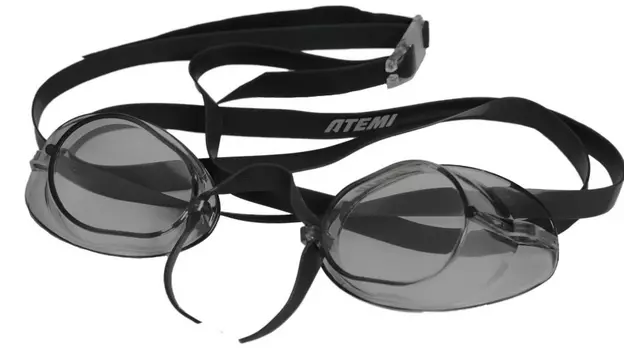 Очки для плавания Atemi Classic Racing, силикон CCR1BK черный