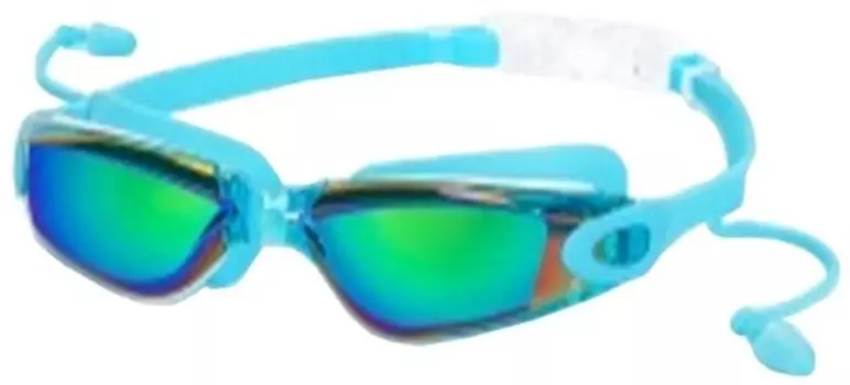 Очки для плавания Atemi с берушами N8801 голубой