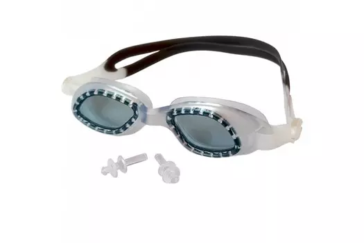 Очки для плавания детские Sportex ACADEMY E36858-0 серые