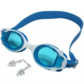 Очки для плавания JR R18164-1 голубой-белый