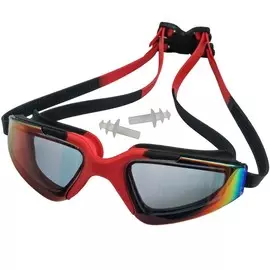 Очки для плавания взрослые с берушами C33452-5 красно-черные