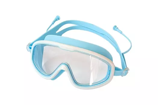 Очки полумаска для плавания юниорская E43188-2 голубой