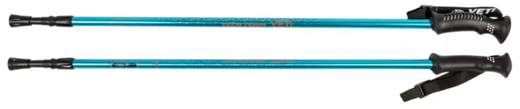 Палки для ходьбы треккинговые раздвижные с резиновой ручкой 115-135 см Techteam TT YETI NN011701 celadon