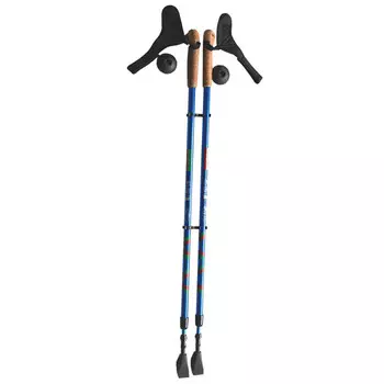 Палки для скандинавской ходьбы Ergoforce Ergo Nordic алюмин.сплав, амортиз., 110-140 см E-0673 синий