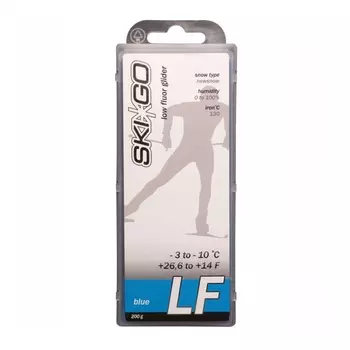 Парафин низкофтористый Skigo LF Blue (для нового снега) (-3°С -10°С) 200 г.