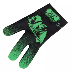 Перчатка бильярдная Longoni Billiard Player GREEN 45.303.03.8 (черно-зеленая)
