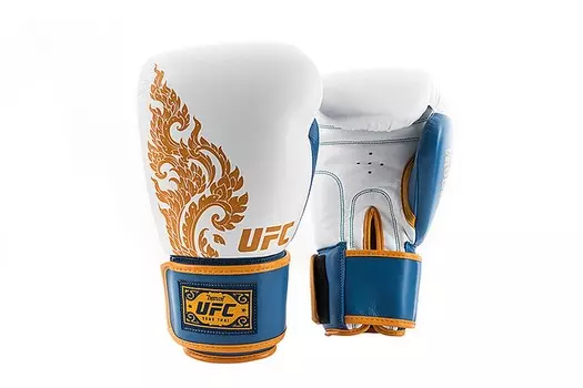 Перчатки для бокса,14 унций UFC TRUE TAI UTT-75376 Blue\White