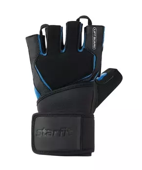 Перчатки для фитнеса Star Fit WG-201, черный\синий